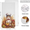 thumbnail image 2 of Dreamtimes Cute Autumn Cat Hand Towels 2 PCS, Ultra Soft and Highly Absorbent, Thanksgiving Pumpkin Decorative Fingertip Towel for Home, Bathroom, Kitchen, 28.3"x14.4", 2 of 5