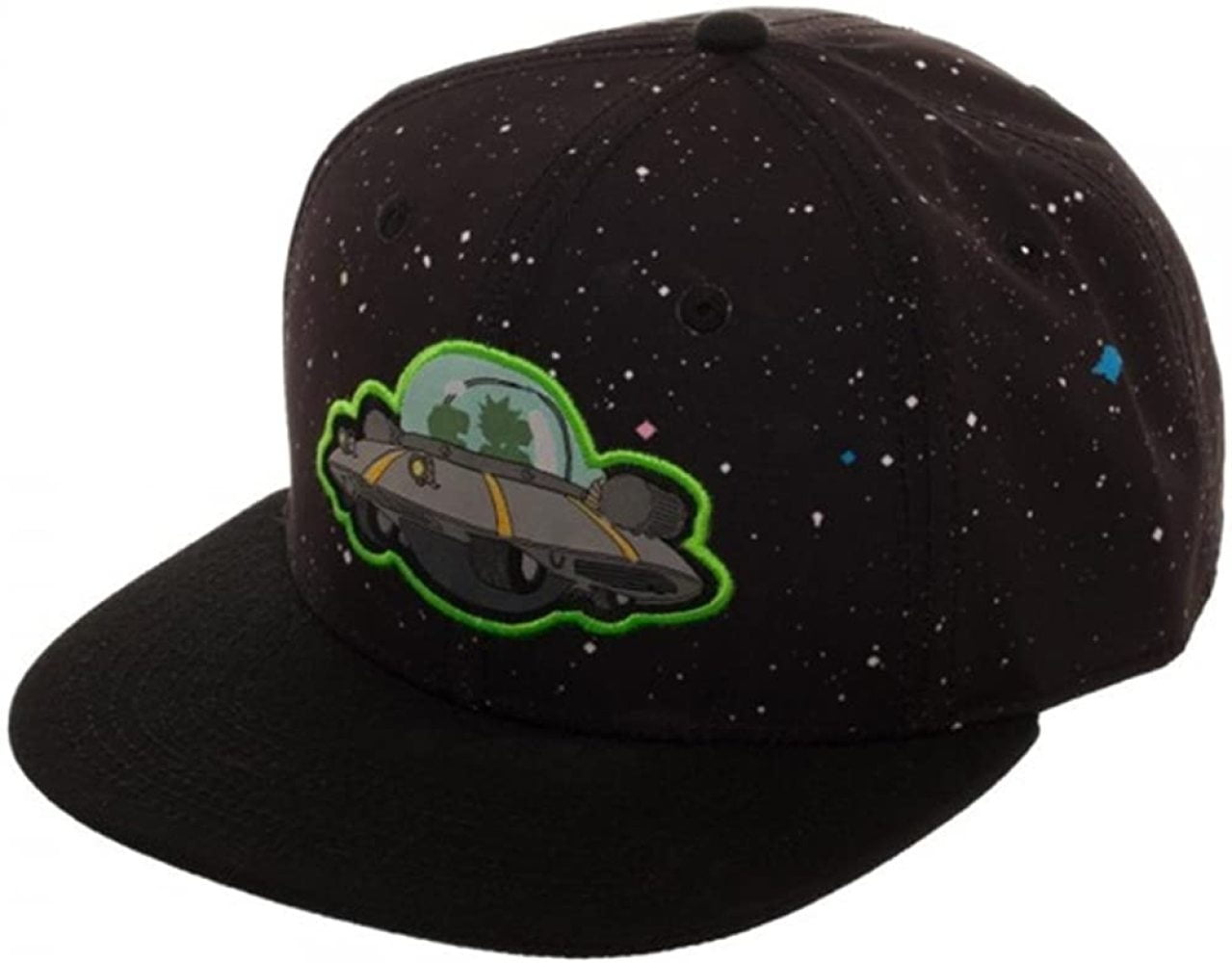 ADULT SWIM RICK & MORTY OUTER SPACE EMBROIDED SPACESHIP SNAPBACK HAT CAP CARTOON 