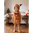 thumbnail image 6 of RUINIXCW Kids Toddler Christmas Gingerbread Costume Newborn Baby Girl Boy Cosplay Outfit Infant Fall Winter Clothes Fleece Sleeveless Vest Top Hat, 6 of 10