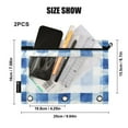 thumbnail image 4 of FORMRS 2 Pack Pencil Pouch for 3 Ring Binder with Clear Window Zipper Case, Blue Plain, 4 of 6