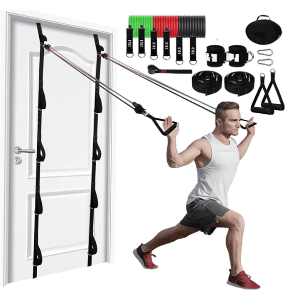 Slim Panda Door Anchor Strap for Resistance Bands, Door Resistance Bands for Workouts, Strength Training, Portable Door Gym Attachment for Home Fitness, Multi Point Anchor Workout Equipment