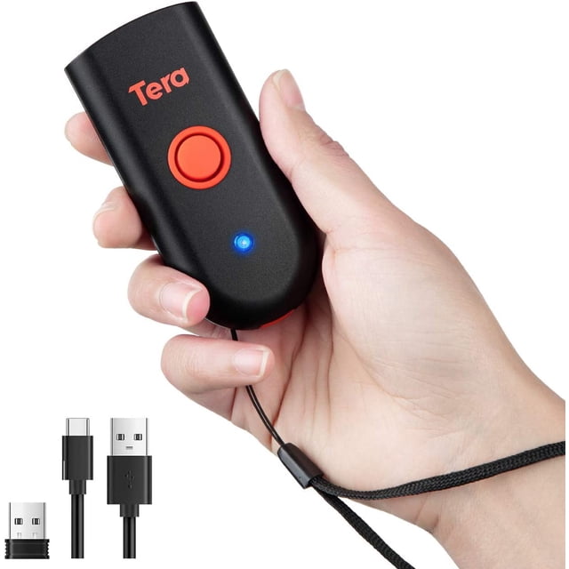 Escáner de código de barras Tera Mini 1100D impermeable inalámbrico 3 en 1