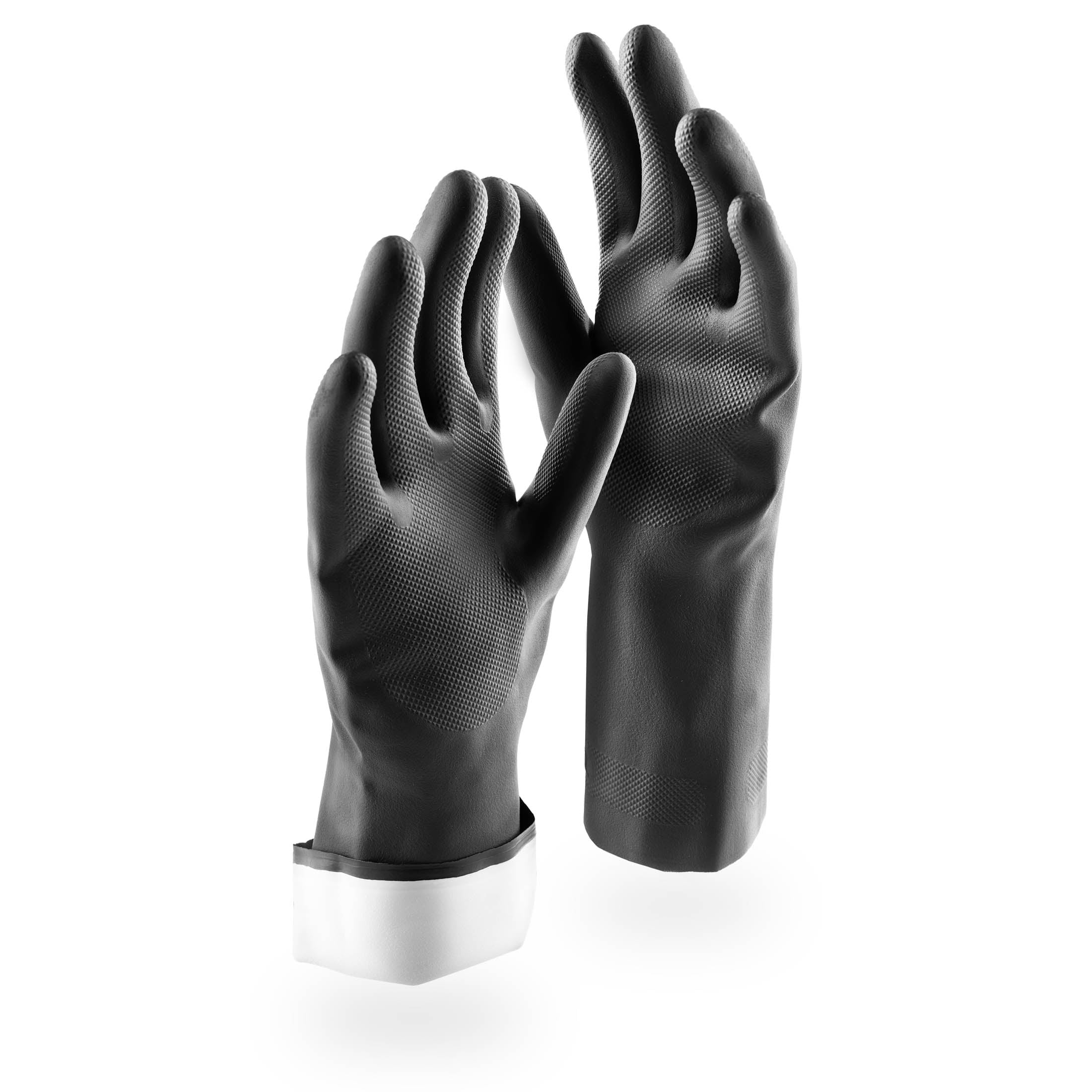 Libman Black Industrial Grade Rubber Blended Reusable Gloves