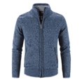 thumbnail image 1 of Suéter de manga larga tipo cárdigan con cuello alto de color sólido para jóvenes de otoño e invierno de terciopelo para hombres, 1 of 6