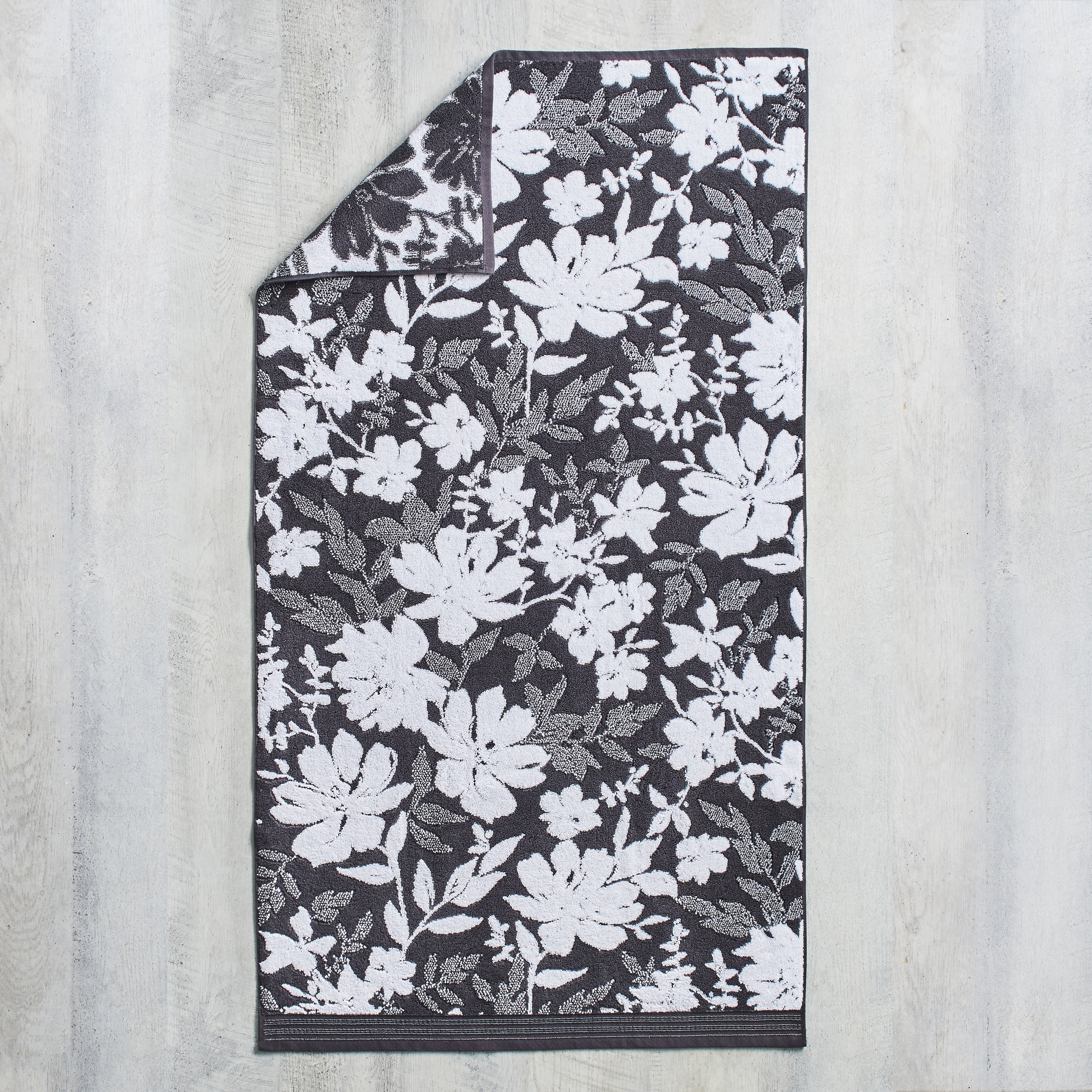 Black and White Floral Tea Towel – SofterandWild