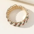 thumbnail image 4 of Multi-Color Crystal Statement Bracelet - Gold Tone Emerald Ruby Crystal Women Fashion Jewelry, 4 of 5
