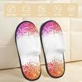 thumbnail image 2 of Rainbow Glitter Frame House Slippers for Women Indoor, Fuzzy Warm Women's Slippers House Shoes Bedroom Slippers, 2 of 7