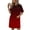 Red, variant on Juslio Womens Dresses with Pockets Gradient, Round Neck T-Shirt Dress Loose Casual Midi Dress