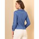 thumbnail image 3 of INSPIRE CHIC Blusa De Manga Larga Clásica De Mezclilla Para Mujer Azul L, 3 of 6