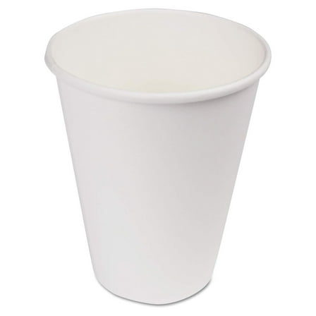 Zazesaby Wht12hcup Paper Hot Cups, 12 Oz, White, 1000/Carton