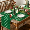 thumbnail image 5 of mubwai Xmas Pine Green Christmas Placemats Set of 4, 12x18 Inch Seasonal Christmas Table Mats for Party Kitchen Dining Decoration, 5 of 6