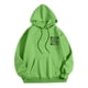 thumbnail image 2 of MHFRRA Suéter Unisex con Capucha, Mangas Largas y Bolsillos, Estampado de Código Qr En Color Liso, para Otoño E Invierno Verde, 2 of 4