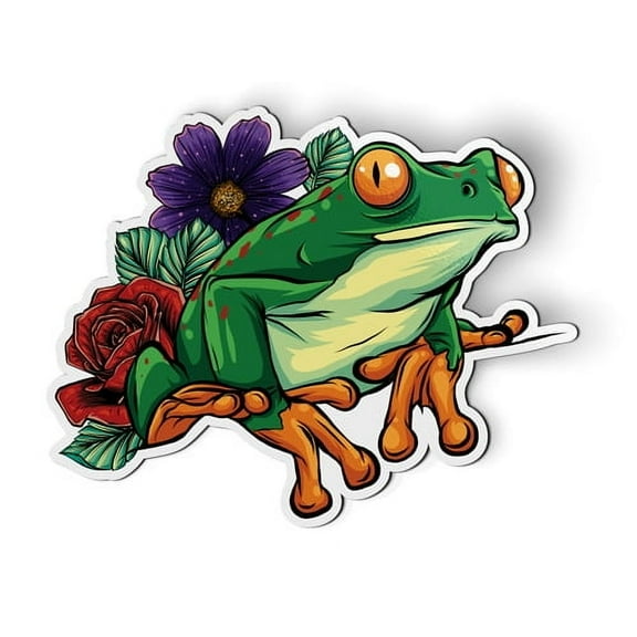 Green Tree Frog Tropical Styling - 5" Magnet for Car Locker Refrigerator