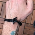 thumbnail image 4 of Pulsera clásica para hombre, pulsera de ancla con ganchos para envolver cuerda de Color negro a la moda, regalo de joyería, 4 of 5