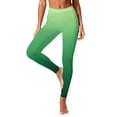 thumbnail image 3 of Vekome Green Leggings for Women Plus Size St Patricks Day High Waisted Yoga Pants Seamless Gradient Lightweight Running Tights L, 3 of 8