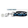 thumbnail image 5 of Buckle-Down Pet Leash, Dog Leash, Plaid X Gradient Black White Blue, 6 Feet Long 1.0 Inch Wide, 5 of 6