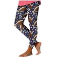 thumbnail image 3 of TaTaai Women Fashion Rugby Random Print Skinny Yoga Pants Casual Leggings Stretchy Fabric Ladies Fitness Daily Outdoor Street Wear No Fading Non-See-Through Stylish Pants Gift, 3 of 5
