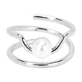 thumbnail image 2 of Anillo para uñas con diamantes de imitación, elegante y simple de cobre galvanizado, anillos para nudillos, joyería para mujeres y niñas con diseño exquisito, manicura, 2 of 7