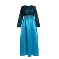 thumbnail image 4 of WILLBEST Robe en Vichy Femmes Femmes Dentelle à Empiècements à Manches Longues Style Ethnique Moyen Robe Robe, 4 of 4