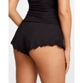 thumbnail image 2 of Shorts SOULVOR Modal Acanalado con Cintura Doblada Negro Mediano, 2 of 5