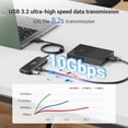 thumbnail image 3 of Hub USB 3.2 Qeefun de 10 Gbps con 2 puertos de datos USB A y 2 USB-C 3.2, 3 of 8