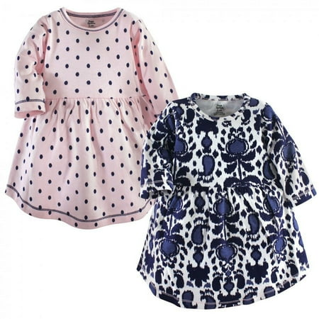 

Yoga Sprout Baby and Toddler Girl Cotton Long-Sleeve Dresses 2pk Ikat 3 Toddler