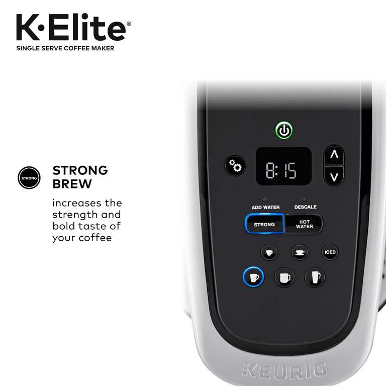 Keurig K-Elite Single Serve K-Cup Pod Coffee Maker - Brushed Silver