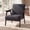 Black, variant on OMNIBERG Mid-Century Modern Accent Chair, Upholstered Armchair with Solid Wood Frame, Comfort Reading Chair Lounge Chair for Living Room Bedroom Sunroom, White
