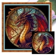 thumbnail image 1 of Hilo Algodón Ecológico Bordado Punto Cruz Dragón Vidrieras 11CT, 1 of 9