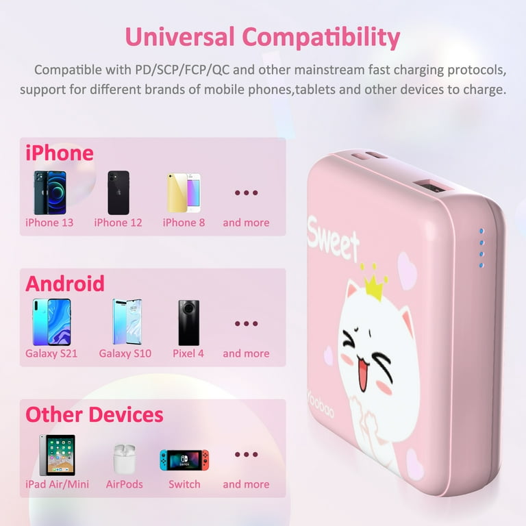 Yoobao Portable Charger, 10000mAh Travel Battery Pack, USB Power