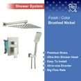 thumbnail image 4 of Rainlex One-Handle 1-Spray Setting Brushed Nickel Bathtub Shower Faucet, 4 of 10