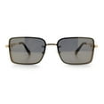 thumbnail image 3 of Mens Rimless Narrow Rectangle Dimensional Metal Frame Sunglasses Gold - Gold Mirror, 3 of 6