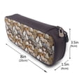thumbnail image 3 of Lsque Cut Cats Printed Big Capacity PU Leather Pencil Case Large Pencil Pouch Stationery Pen Bag Pencil Holder for Teen, 3 of 6