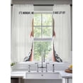 thumbnail image 2 of Cartoon Rockets Sheer Curtains 63 Inch Length 2 Panels Set, Letters It's Monday We Have Lift-off Voile Window Treatment Rod Pocket Curtains Sheers Drapes for Bedroom/Living Room/Kitchen 52x"63"x2, 2 of 7