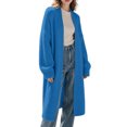 thumbnail image 2 of Idoravan Cardigan Sweaters for Women Long Length Open Front Women Long Sleeve Solid Color V Neck Knit Cardigan Top, 2 of 6