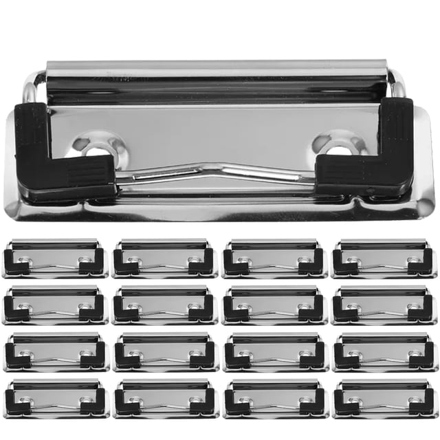 Miangastore 18pcs Practical File Paper Document Clip Metal Binder Clipboard Accessory Binder Folder Clip