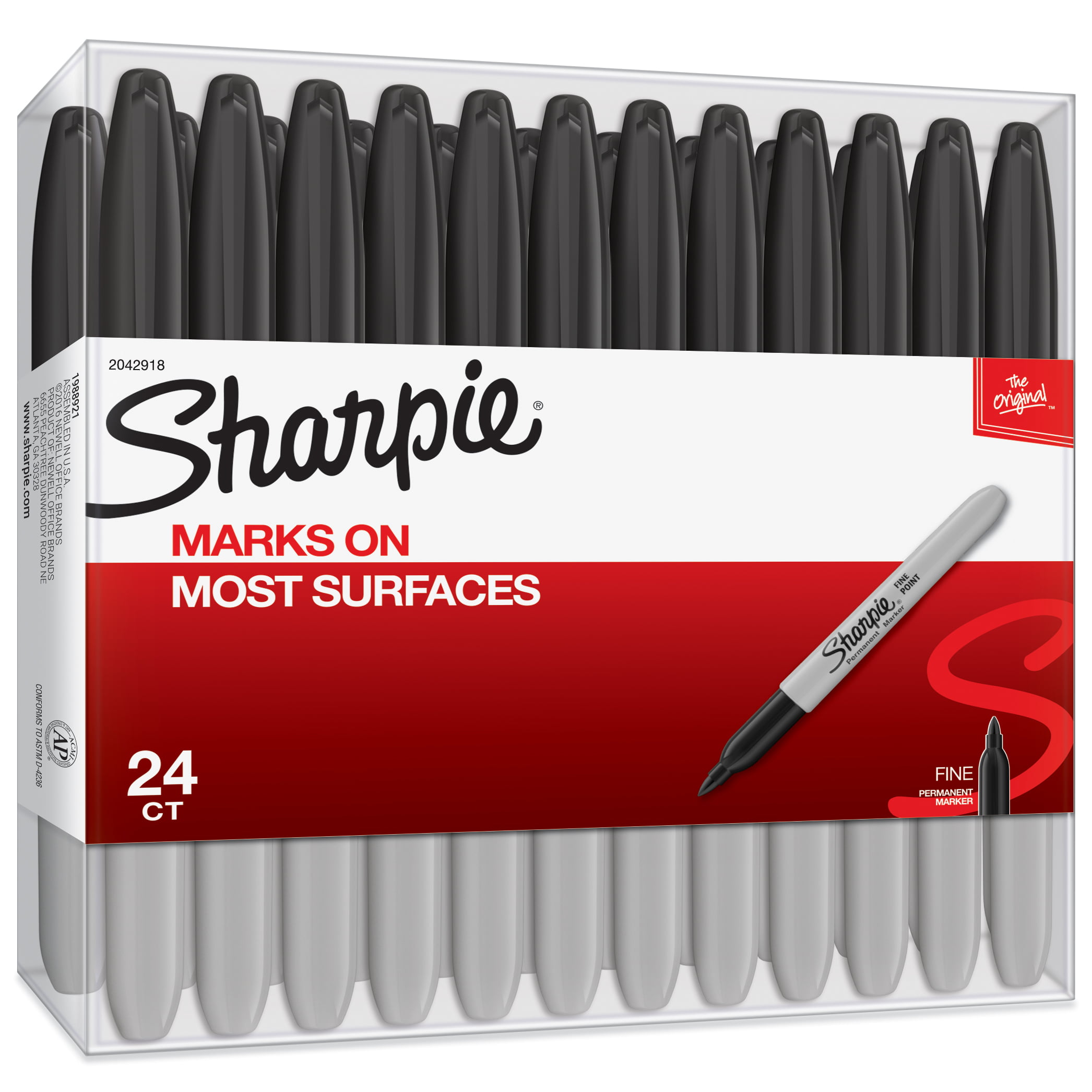 Black Sharpie Permanent Marker Pens FINE Point Tip 1 2 4 5 6 10 12 24 50 100