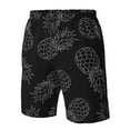 thumbnail image 5 of Disketp Men'S Swim Trunks Hawaiian Breathable Surf Beach Swimsuits Mesh Lining Beach Shorts With Pockets-White Pineapples, 5 of 9