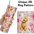 thumbnail image 2 of Goldendoodle Tumbler Goldendoodle Gifts 20 OZ 3D-Printed Insulated Cup Dog Lover Gift Travel Mug with Dogs Patterns and Vintage Florals(One Tumbler Included), 2 of 6