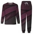 thumbnail image 3 of Colorful Smooth Gradient Men's Pajama Set Sleepwear Pjs Lightweight Long Sleeve Crewneck Shirts and Bottoms Soft Comfy Sleep Sets XS, 3 of 5