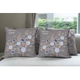 thumbnail image 6 of Ambesonne Grunge Throw Pillow Cover 4 Pack, Formula Science Graphic, 18", Dimgray Orange White, 6 of 7