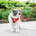 thumbnail image 2 of Feelers Pet Cat Dog Harness and Leash for Walking, Soft Adjustable Vest Harnesses, L, Red, 2 of 7