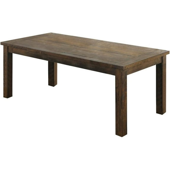 Coleman Rectangular Dining Table Rustic Golden Brown