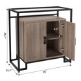 thumbnail image 2 of Senfot Storage Cabinet with Doors, Space Saving Wooden Buffet Sideboard with Storage, Modern Accent Cabinet with Open Storage Shelves for Bedroom Kitchen Home Office,Light Brown, 2 of 9