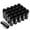 Black, variant on J2 Engineering LN-T7-028-125-RD J2 Engineering 7075 -T6 Forged Aluminum M12 x 1.25 20Pcs 60mm Height Open -End Lug Nut Set w/Adapter Key Red
