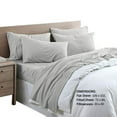 thumbnail image 2 of 6 Piece California King Size Microfiber Fabric Sheet Set with Pocket, Gray, 2 of 2