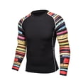 thumbnail image 3 of RUNQHUI Men's Long Sleeve Rash Guard Shirt Swimwear UV UPF 50+ Protection Swim Shirt Wetsuit Tops Type F XL, 3 of 3
