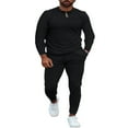 thumbnail image 1 of POINTERTECK Mens Long Sleeve Outfits Stand Collar Sweatshirt Top and Sweatpants Tracksuit Set, 1 of 9