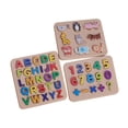 thumbnail image 3 of Rompecabezas de bloques con letras y números para casa de muñecas, escala 1/12, adorno compacto, alfabeto ABC pequeño, números, animales para escenas sin caja de almacenamiento, 3 of 10