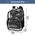 thumbnail image 4 of Large Clear PVC Backpack Heavy Duty See Through Backpack for Adults Work Travel, Insect Printed 12L, 4 of 8